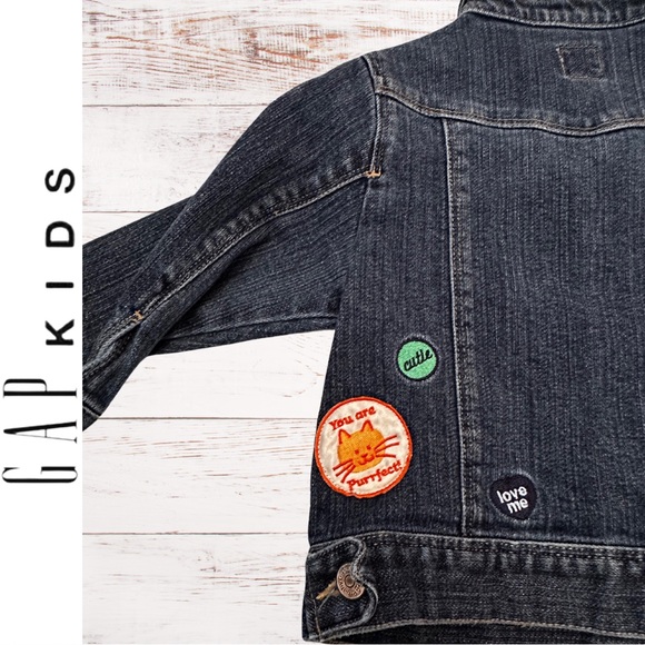 Baby Gap Toddler Dark Denim Patchwork Jacket with Pockets / Size 18-24 mo - Picture 9 of 9